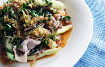 香味野菜たっぷり〜蒸しなすの香り冷しゃぶ～